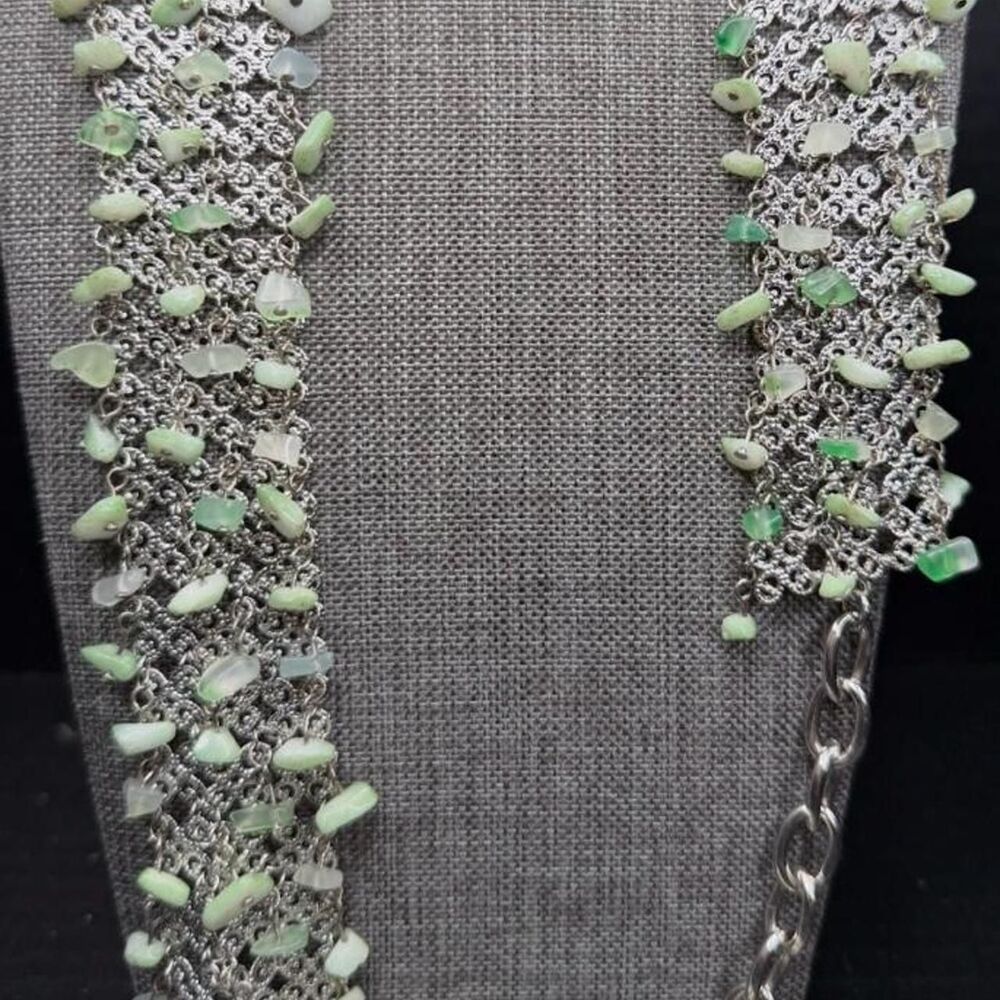 73. Source-unknown Women's Silver and Green Belt